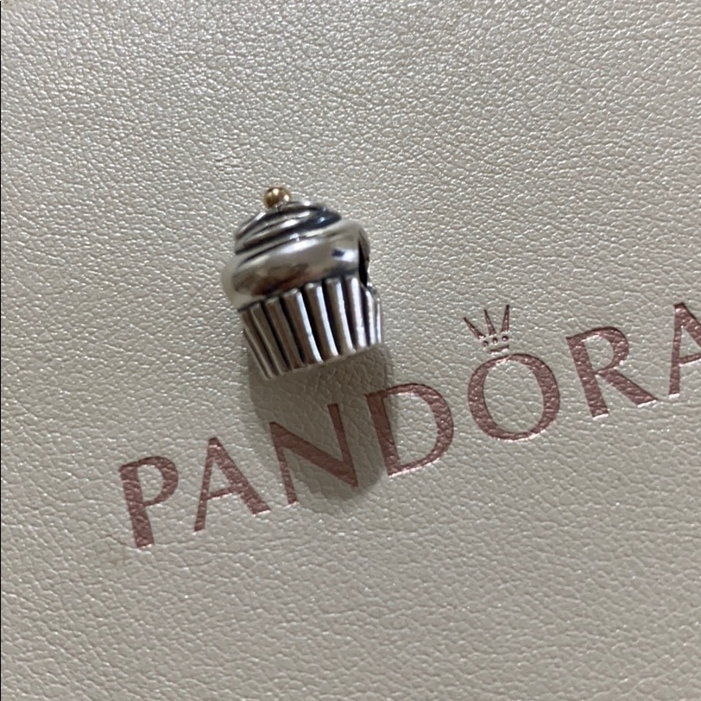 Pandora Authentic Cupcake Charm Two Tone !! - image 2